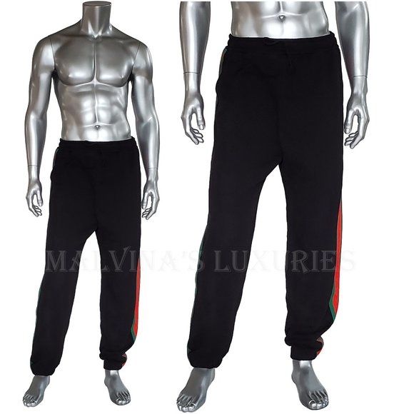 GUCCI PANTS MENS JOGGING THE NORTH FACE x TRACK TROUSERS WEB DETAIL sz L - Picture 5 of 15
